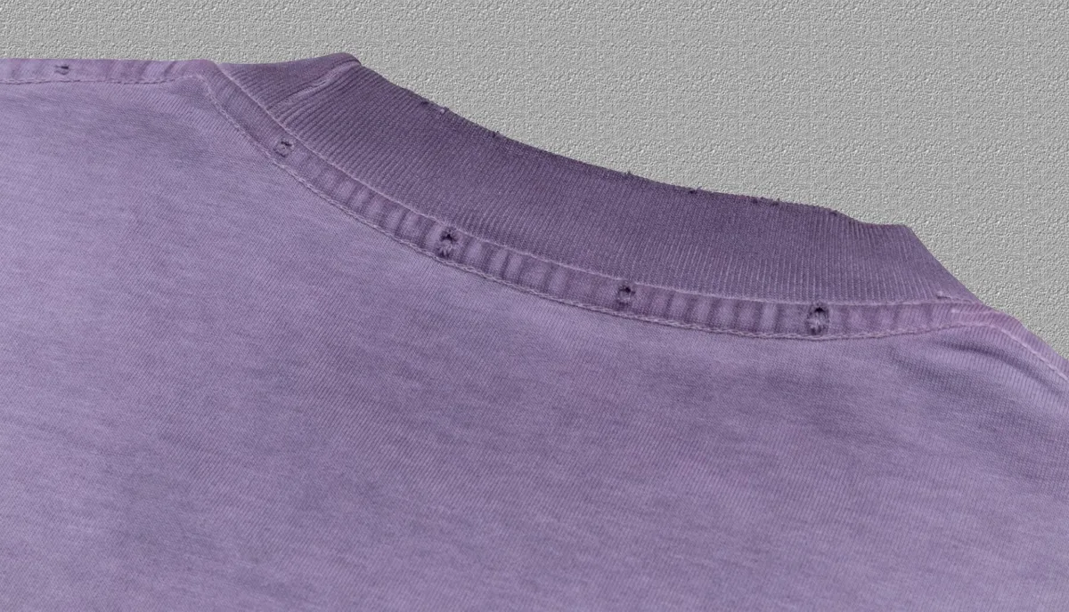 P90✨🔥 [balenciaga] 2026FW Paris luminous foam letter short-sleeved T-shirt Premium 26s double yarn 300g fabric, washed with water spray, aged and frayed, color: washed brown, washed Purple, washed Gray Size: S M L XL 2XL